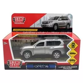 Машина металлическая Toyota Prado, инерционная, цвет серебристый, 12 см