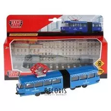 Машина металлическая «Трамвай с гармошкой», 19 см