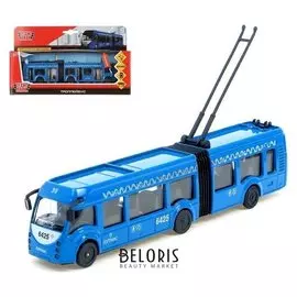 Машина металлическая «Троллейбус новый с резинкой», 19 см