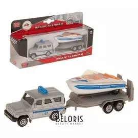 Машина металлическая «УАЗ с лодкой на прицепе»