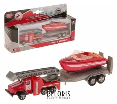 Машина металлическая «УРАЛ с лодкой на прицепе»