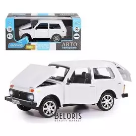 Машина металлическая «Ваз 21214», 1:22, инерция, открываются двери, капот, багажник, цвет белый