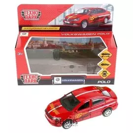 Машина металлическая VW Polo спорт 12 см открывающиеся двери и багажник инерционная