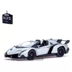 Машина радиоуправляемая Lamborghini Veneno, масштаб 1:14, работает от аккумулятора, световые эффекты, цвет серый, Mz 2304j