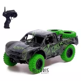 Машина радиоуправляемая Short Course, 1:20, 4WD полный привод, работает от аккумулятора, цвет зелёный