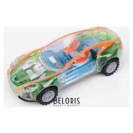 Машинка инерционная со светящимся кузовом и звуком