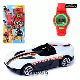 Машинка с часами, супергерои