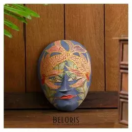 Маска дерево "Райская ипомея" батик 18 см