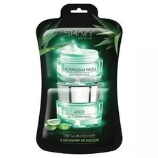 Кислородная маска для лица и шеи Алоэ увлажнение и насыщение кислородом