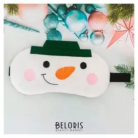 Маска для сна "Снеговик"