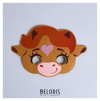 Маска карнавальная "Коровка бетти" фетр