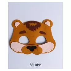 Маска карнавальная "Медвежонок" фетр