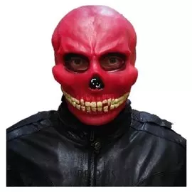 Маска латексная череп красный Ms0000088