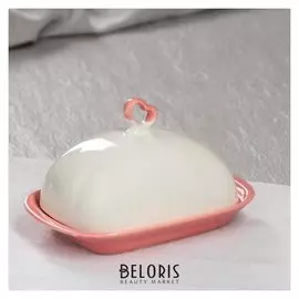 Масленка "Фламинго", розовая, 15.5 см