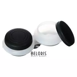 Масленка пластиковая двойная с крышкой D 5 см, H 1.7 см