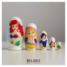 Матрёшка 5 мест «Принцессы» белая