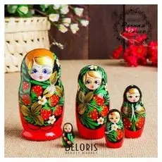 Матрёшка "Хохломская", 5 кукольная