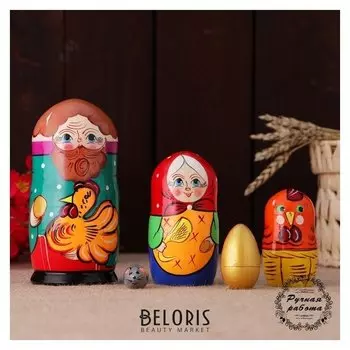 Матрёшка «Курочка ряба», сюжетная, 5 кукольная, 13,5 см