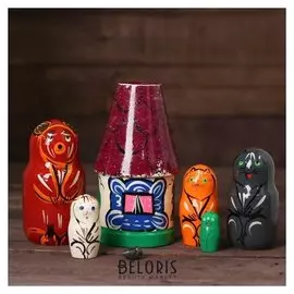 Матрёшка-сказка Теремок 6 в 1