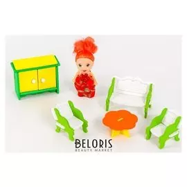 Мебель для кукол Гостиная + куколка