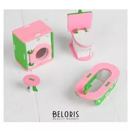 Мебель для кукол Ванная со стиральной машинкой