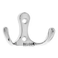 Мебельный крючок, двухрожковый, цвет хром