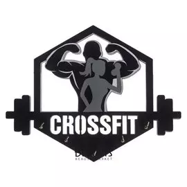Медальница Crossfit, с крючками, 20 х 15,7 см