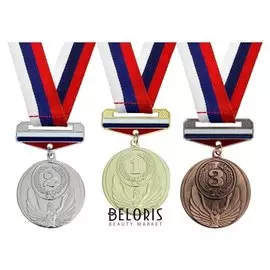 Медаль призовая с колодкой триколор 153 "3 место"