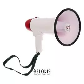 Мегафон ручной Rad-25, 25 Вт, 400 м, запись 10 сек, сирена, бело-красный