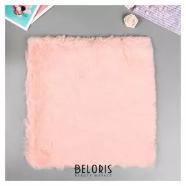 Мех искусственный для творчества плотность 1200 гр "Персиковый" 30х30 см