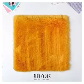 Мех искусственный для творчества плотность 1200 гр "Горчичный" 30х30 см