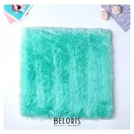 Мех искусственный для творчества плотность 1200 гр "Бирюзовый" 30х30 см
