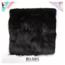 Мех искусственный для творчества плотность 2150 гр "Чёрный" 30х30 см