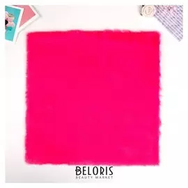 Мех искусственный для творчества плотность 600 гр "Ярко-розовый" 30х30 см