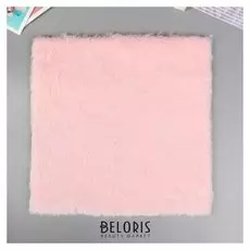 Мех искусственный для творчества плотность 600 гр "Нежно-розовый" 30х30 см