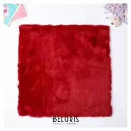 Мех искусственный для творчества плотность 600 гр "Бордовый" 30х30 см