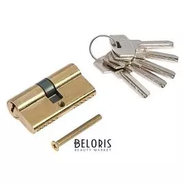 Механизм цилиндровый F5 золото, 60 мм, 5 ключей, цвет латунь