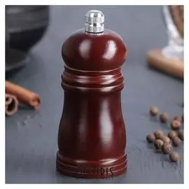 Мельница, 10,5 × 4,5 см, металлический механизм, цвет тёмное дерево