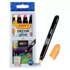 Мелки восковые, 4 цвета для стекла, выдвижные