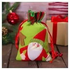 Мешочек для подарков «Дед мороз и скворечник»