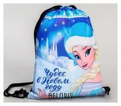 Мешок для подарков «Анна и эльза», холодное сердце, 21 X 0,5 X 29 см, отдел на шнурке