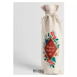 Мешок с термонаклейкой под бутылку «С новым годом!», 13 х 31 см