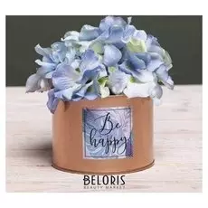 Металлическое кашпо для цветов Be Happy, 10 × 7.5 см