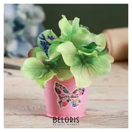 Металлическое кашпо для цветов «Для тебя весь мир», 5,5 × 5,5 см