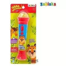 Микрофон «Маленькие друзья», световые и звуковые эффекты, цвет красный