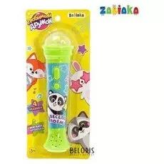 Микрофон «Маленькие друзья», световые и звуковые эффекты, цвет зелёный