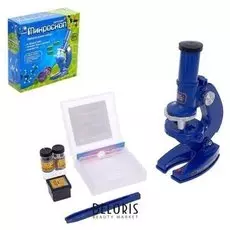 Микроскоп детский, увеличение 100х, 200х, 460х