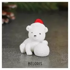 Миниатюра кукольная «Мишка в колпачке», набор 2 шт, размер 1 шт: 3×2,5×3,5 см