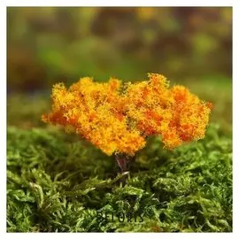 Миниатюра кукольная, набор 2 шт «Дерево» размер 1 шт: 2×2×6,5 см, цвет оранжево-жёлтый