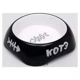 Миска керамическая "Котэ", 170 мл, черная